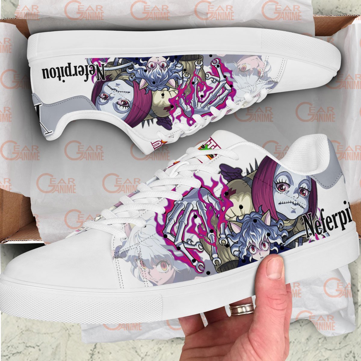 Hunter X Hunter Neferpitou Skate Sneakers Custom Anime Shoes