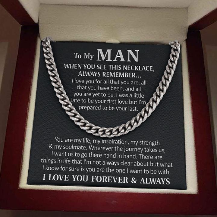 Husband Gifts Cuban Link Chain Necklace