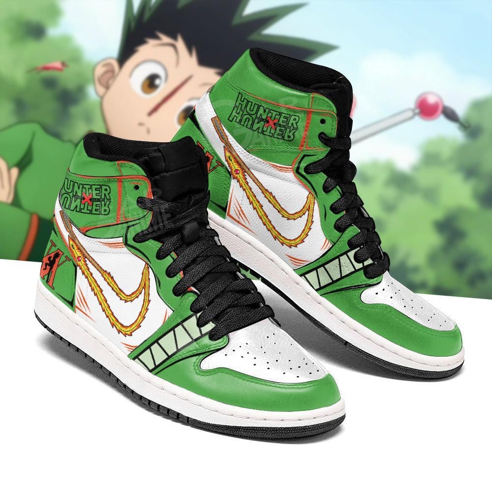 HxH Gon Freecss Anime JD1s Sneakers For Hunter x Hunter Fans, Air Jordan Hightop