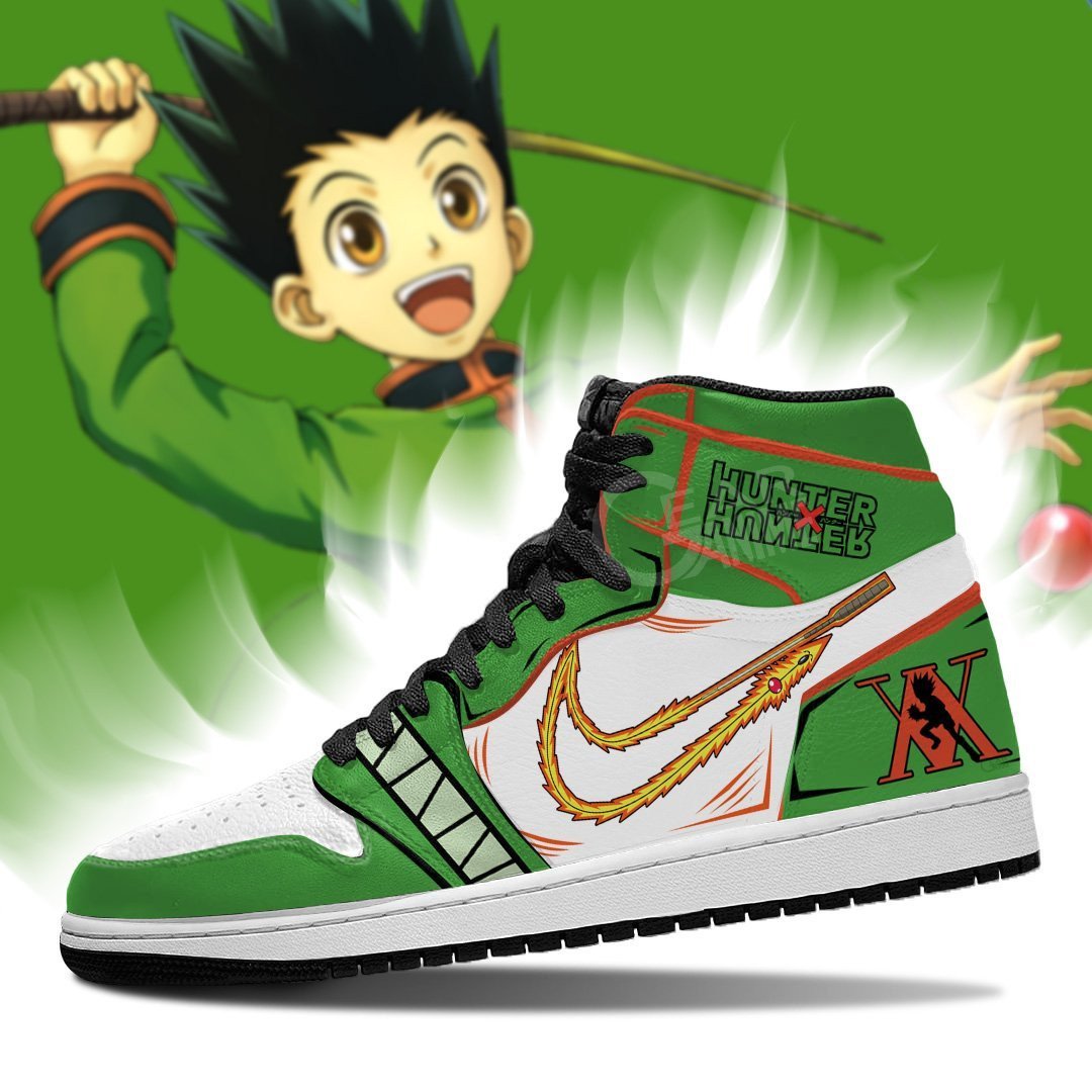 HxH Gon Freecss Anime JD1s Sneakers For Hunter x Hunter Fans, Air Jordan Hightop