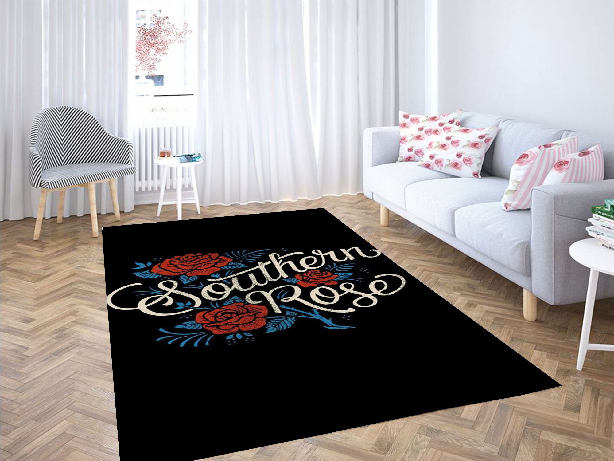 Hybrid Tea Rose Carpet Rectangle Rug