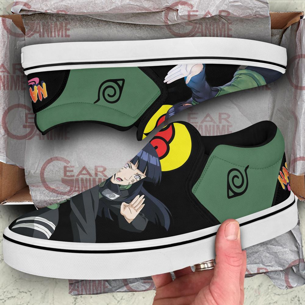 Hyuga Hinata Slip-On Shoes Canvas Custom Anime Shoes