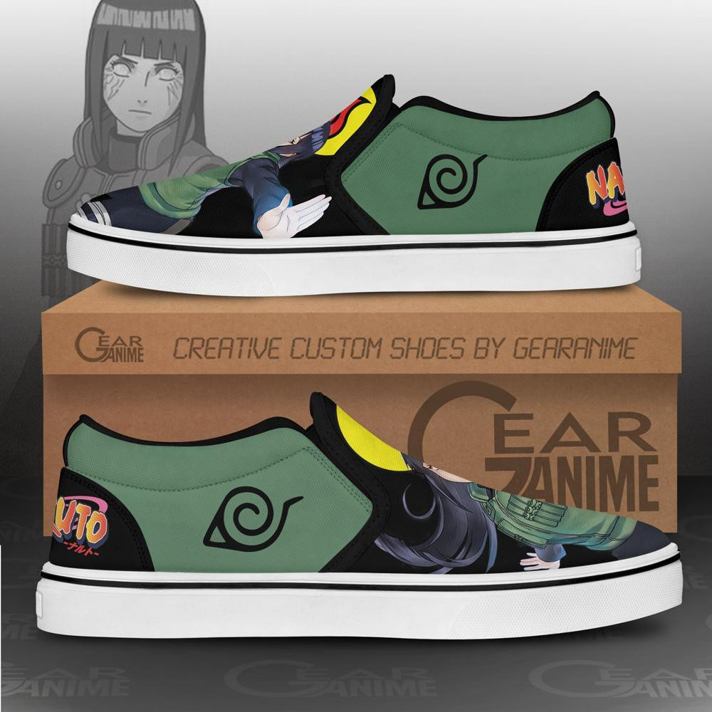 Hyuga Hinata Slip-On Shoes Canvas Custom Anime Shoes