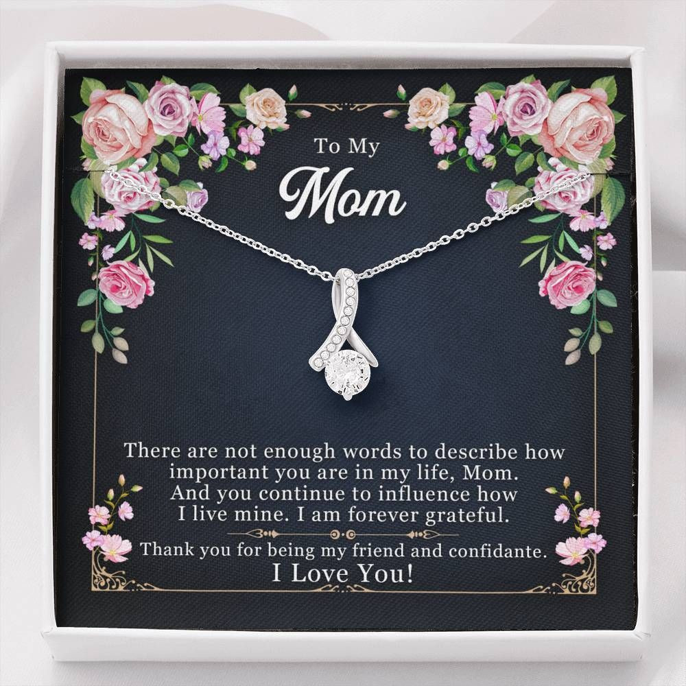I Am Forever Grateful Gift For Mom Alluring Beauty Necklace