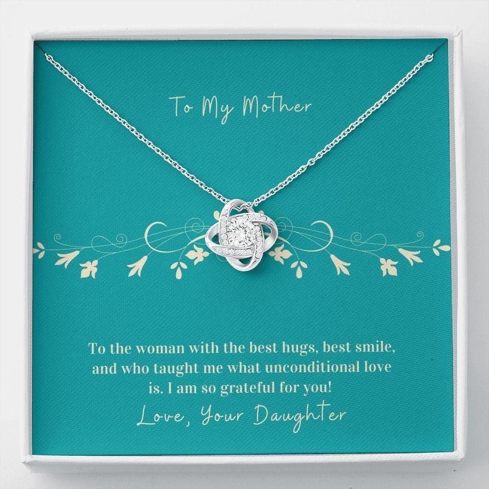 I Am So Grateful For You Gift For Mother Love Knot Necklace