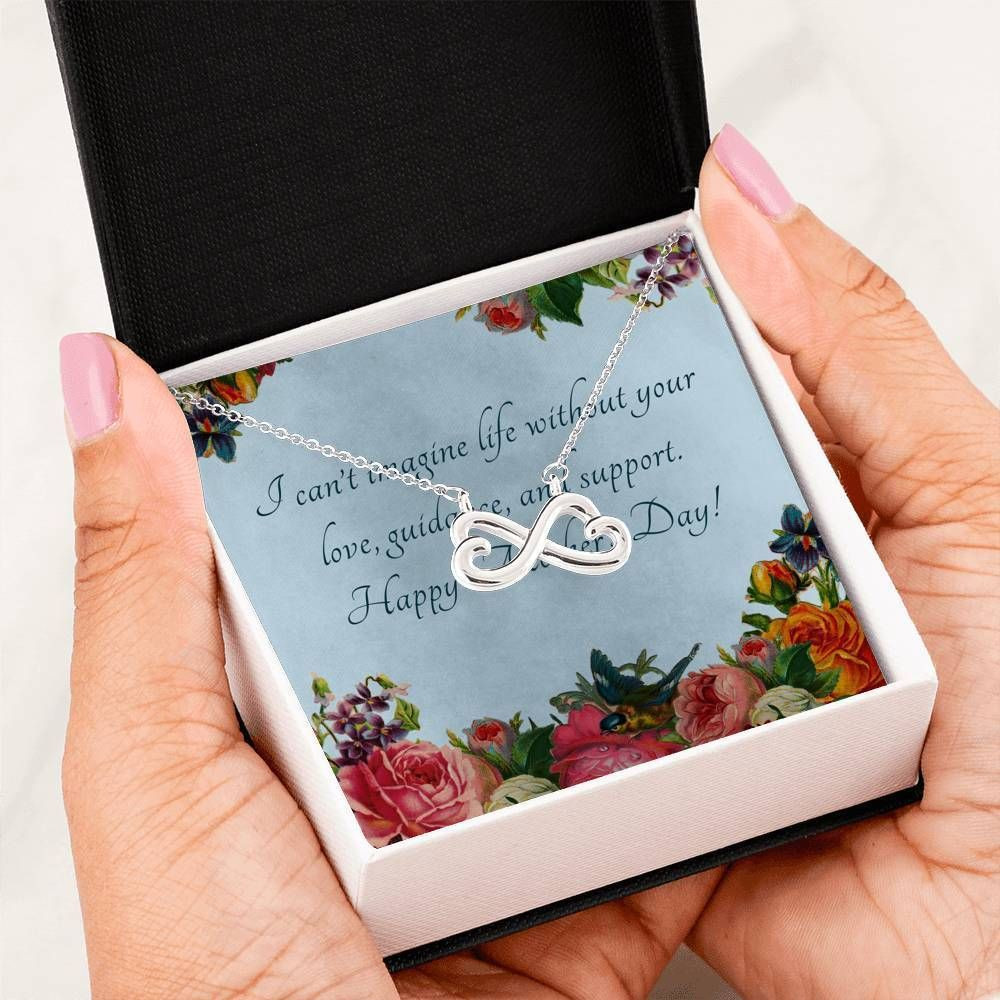 I Can’t Imagine Life Without You Infinity Heart Necklace For Mom