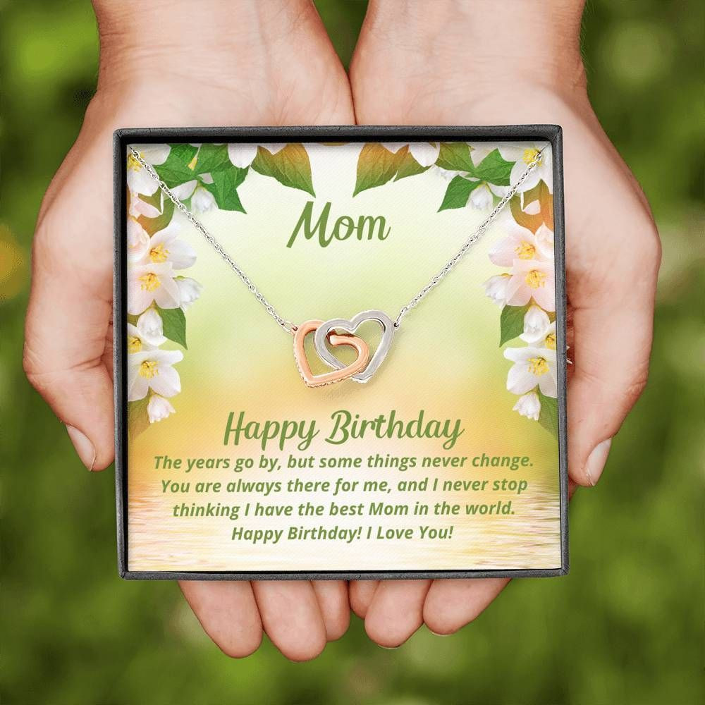 I Have The Best Mom In The World Interlocking Hearts Necklace Gift For Mom