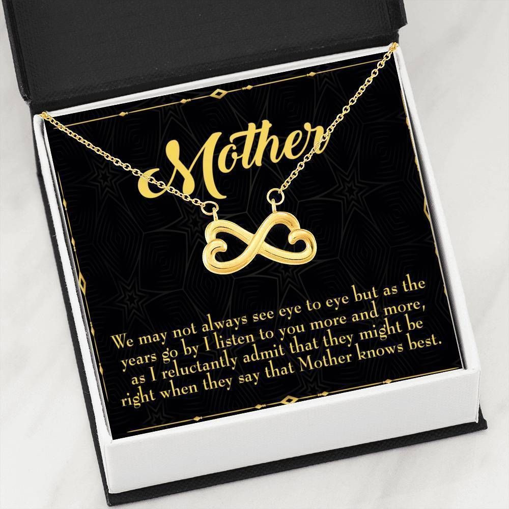 I Listen To You More And More Infinity Heart Necklace Gift For Mom