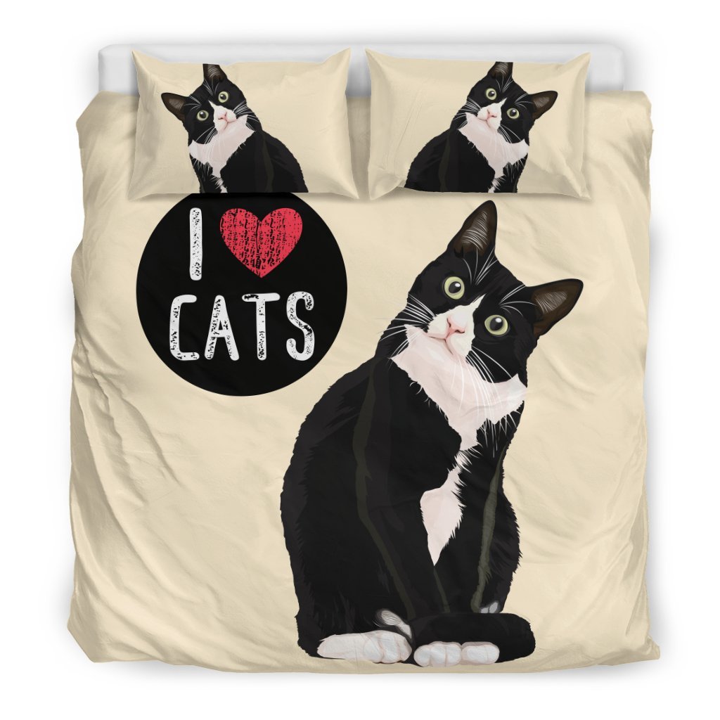 I Love Cats For Cat Lovers 3D Customized Duvet Cover Bedding Set