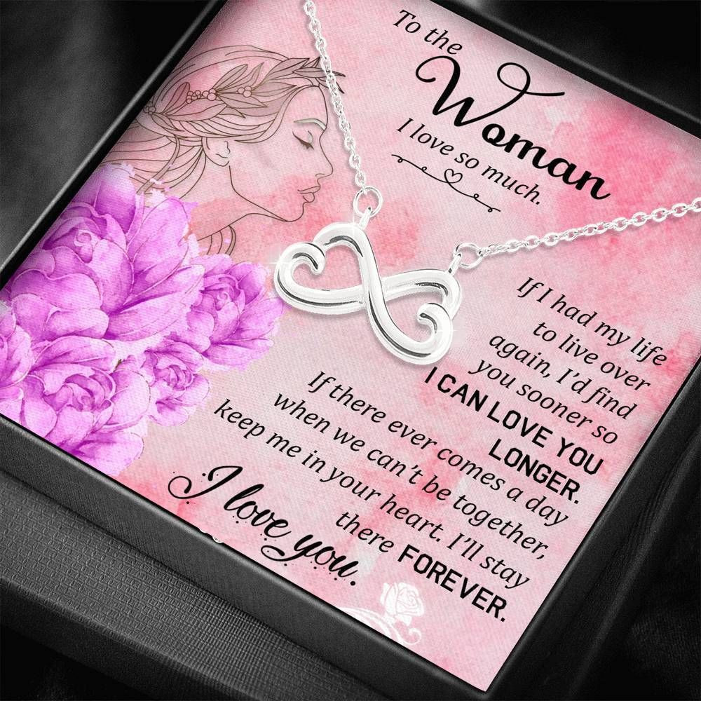 I Love So Much Silver Infinity Heart Necklace Gift For Mom