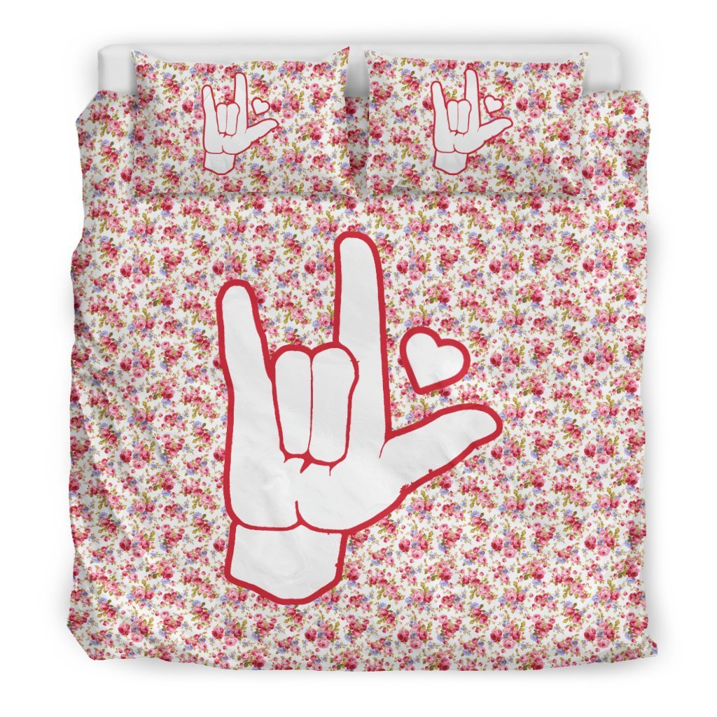 I Love You 3D Customized Duvet Cover Bedding Set