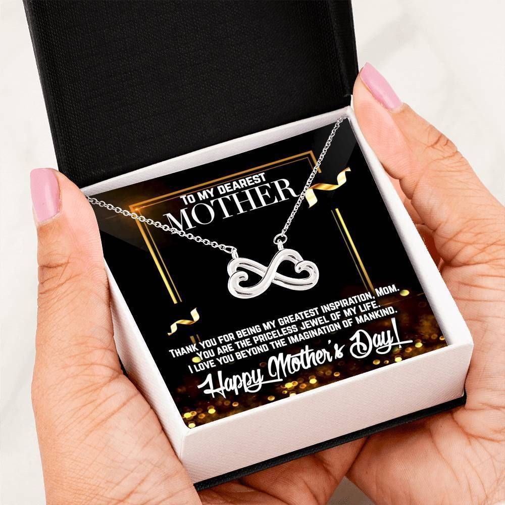 I Love You Beyond Infinity Heart Necklace For Mom
