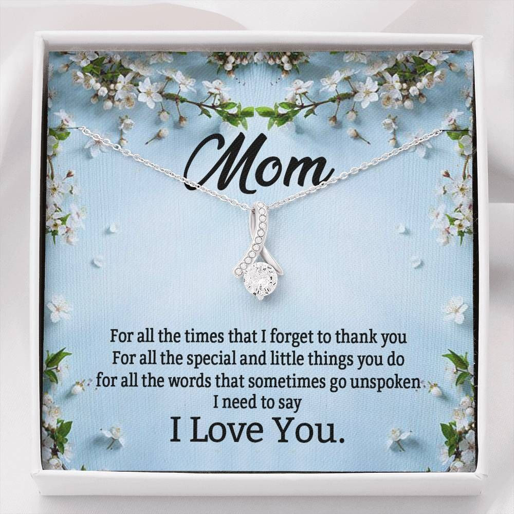 I Love You Gift For Mom Flowers Alluring Beauty Necklace