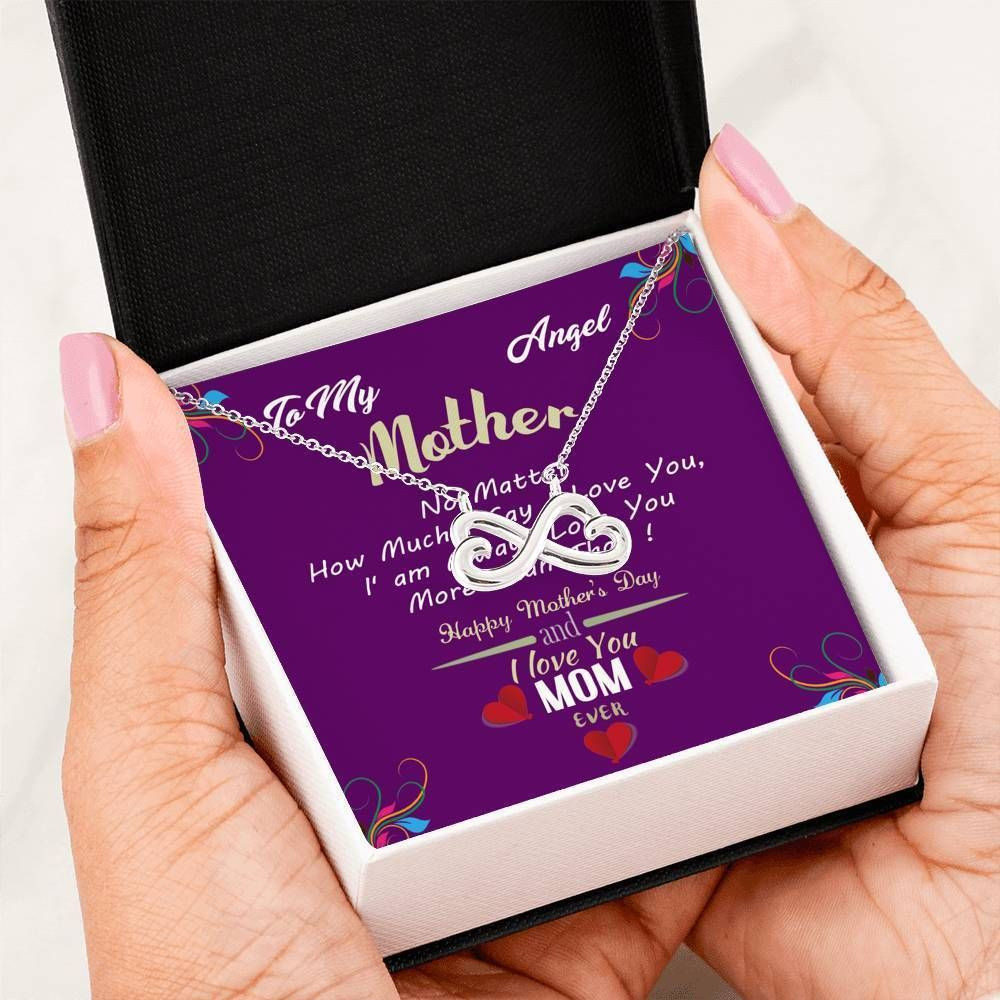 I Love You Mom Ever Infinity Heart Necklace For Mom