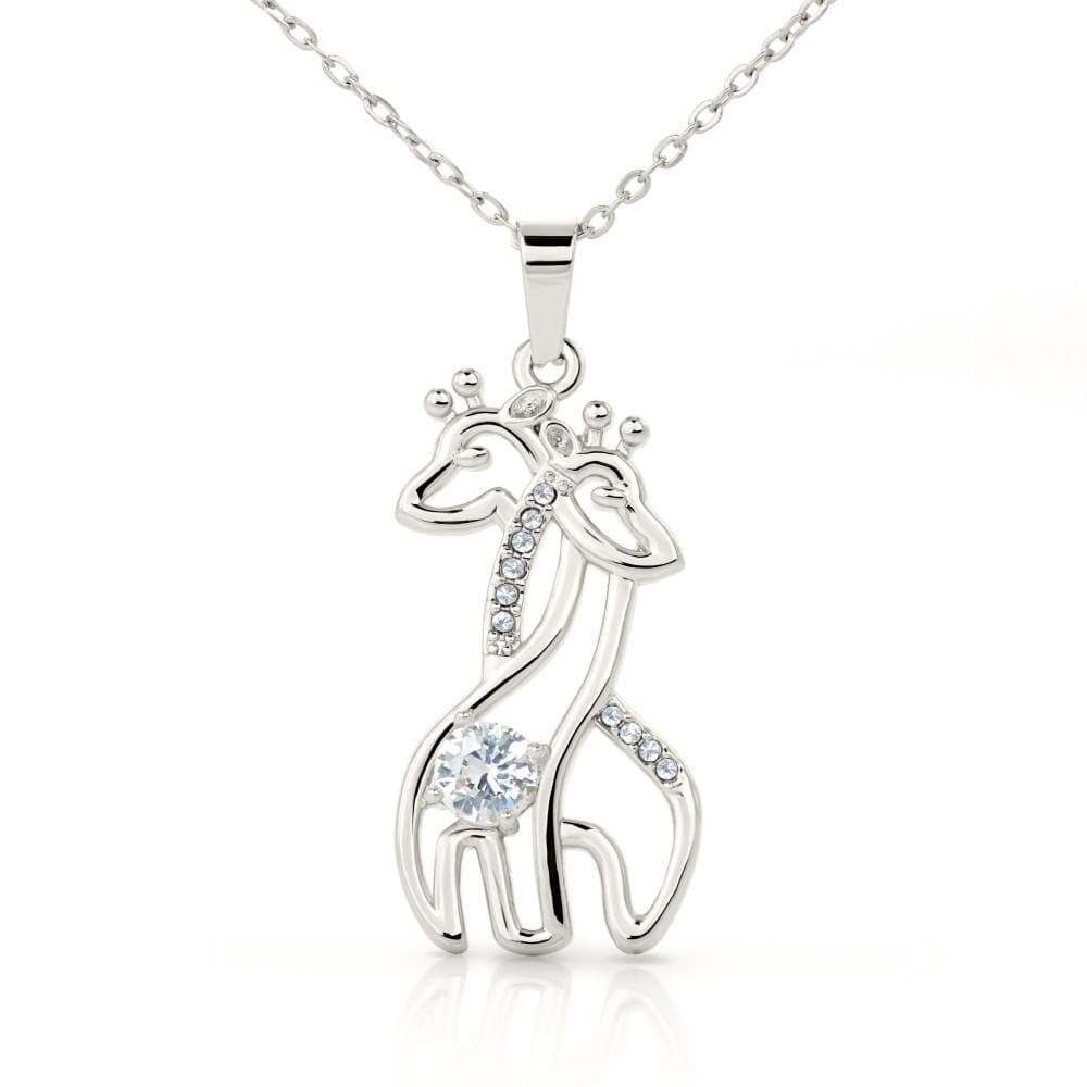 I Love You Mom I Really Do Giraffe Necklace