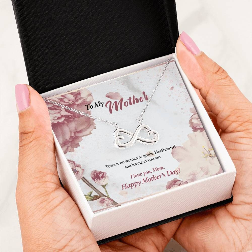 I Love You Mom Infinity Heart Necklace For Mother