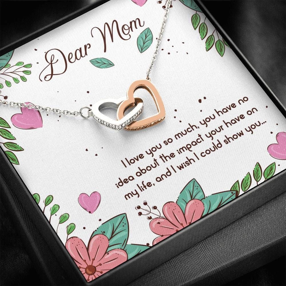 I Love You So Much Interlocking Hearts Necklace Gifts For Mom