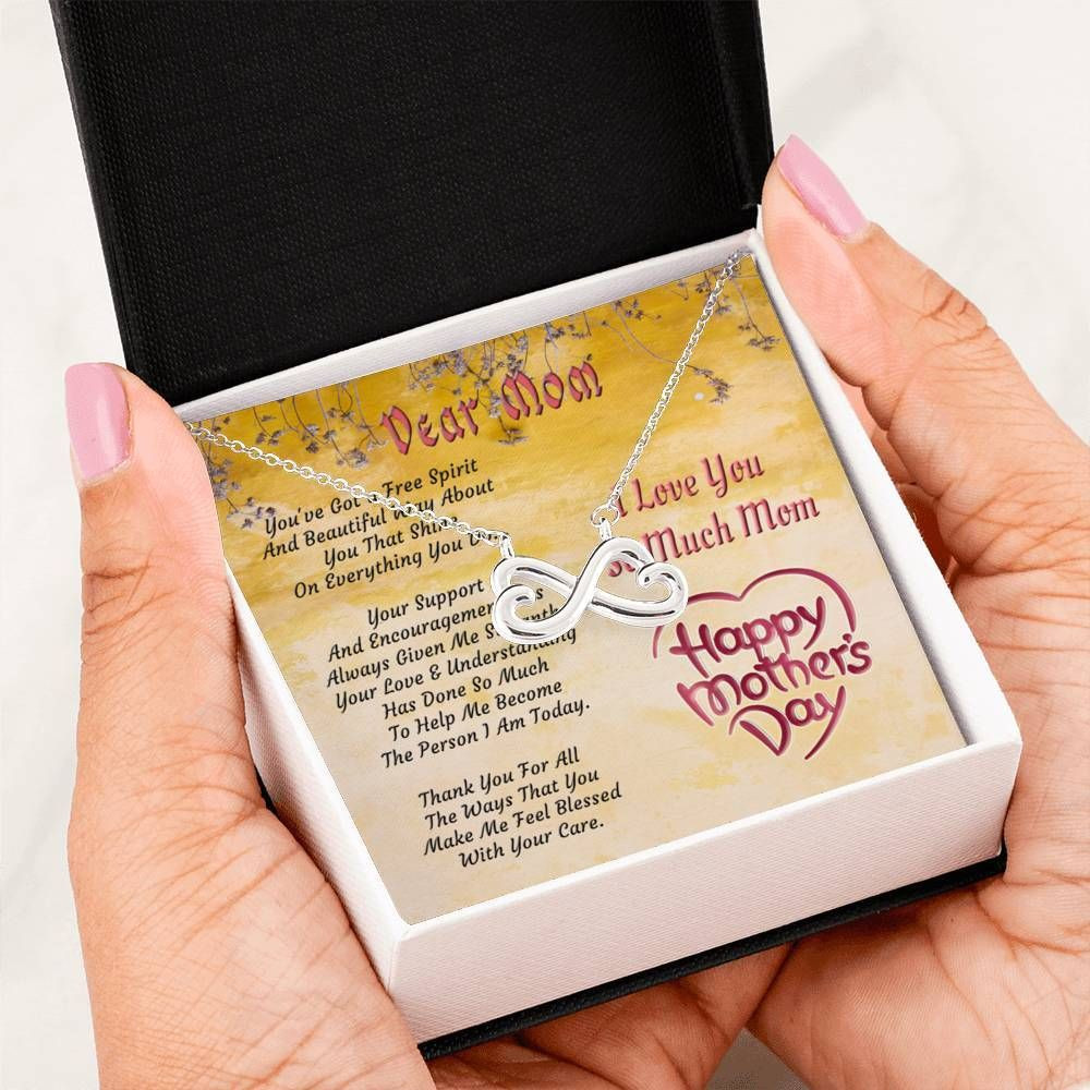 I Love You So Much Mom Infinity Heart Necklace For Mom