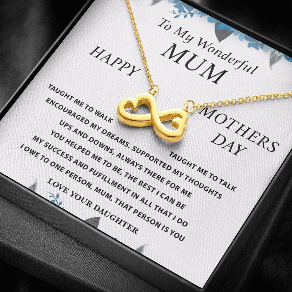 I Owe All To You Infinity Heart Necklace Gift For Mom