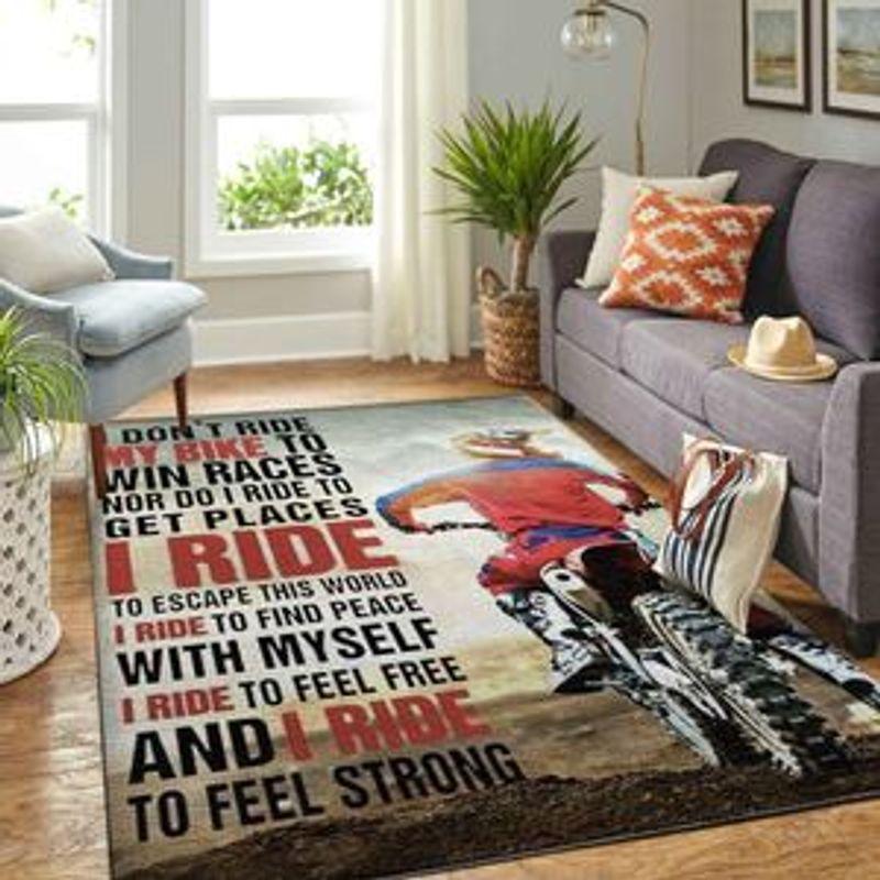 I Ride To Feel Free Rectangle Rug