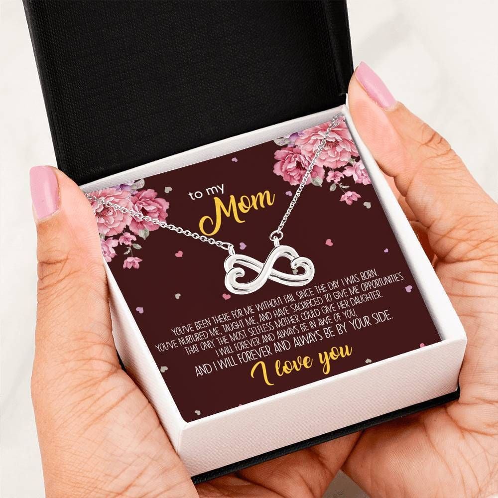 I Will Forever And Always By Your Side Infinity Heart Necklace For Mom