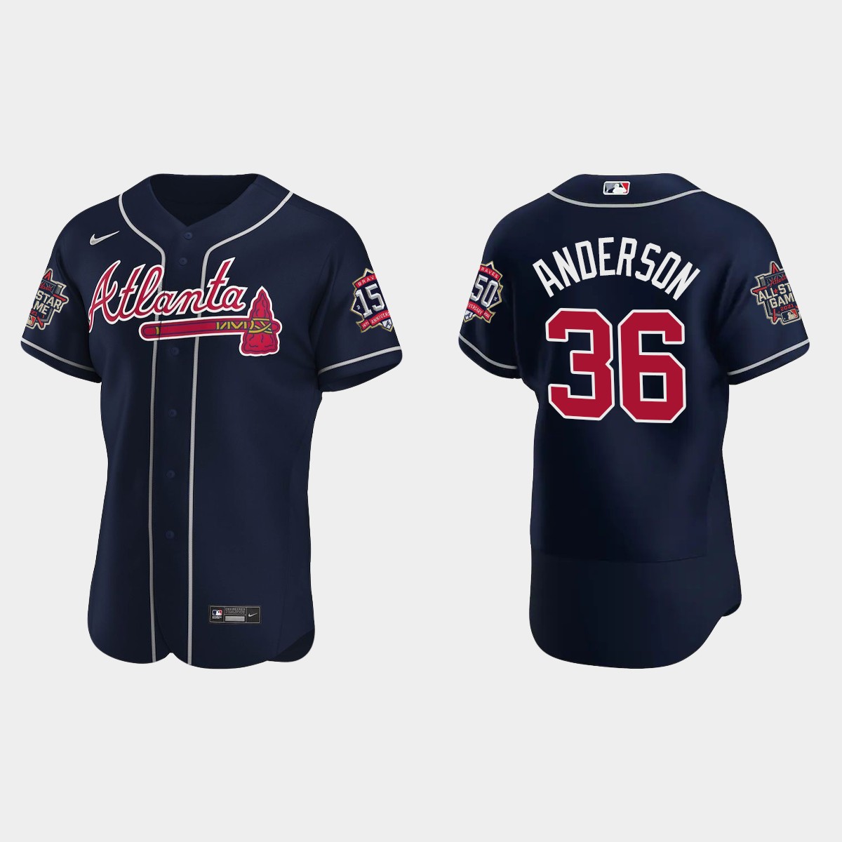 Ian Anderson #36 Atlanta Braves Team 2021 MLB All-Star Jersey - Navy