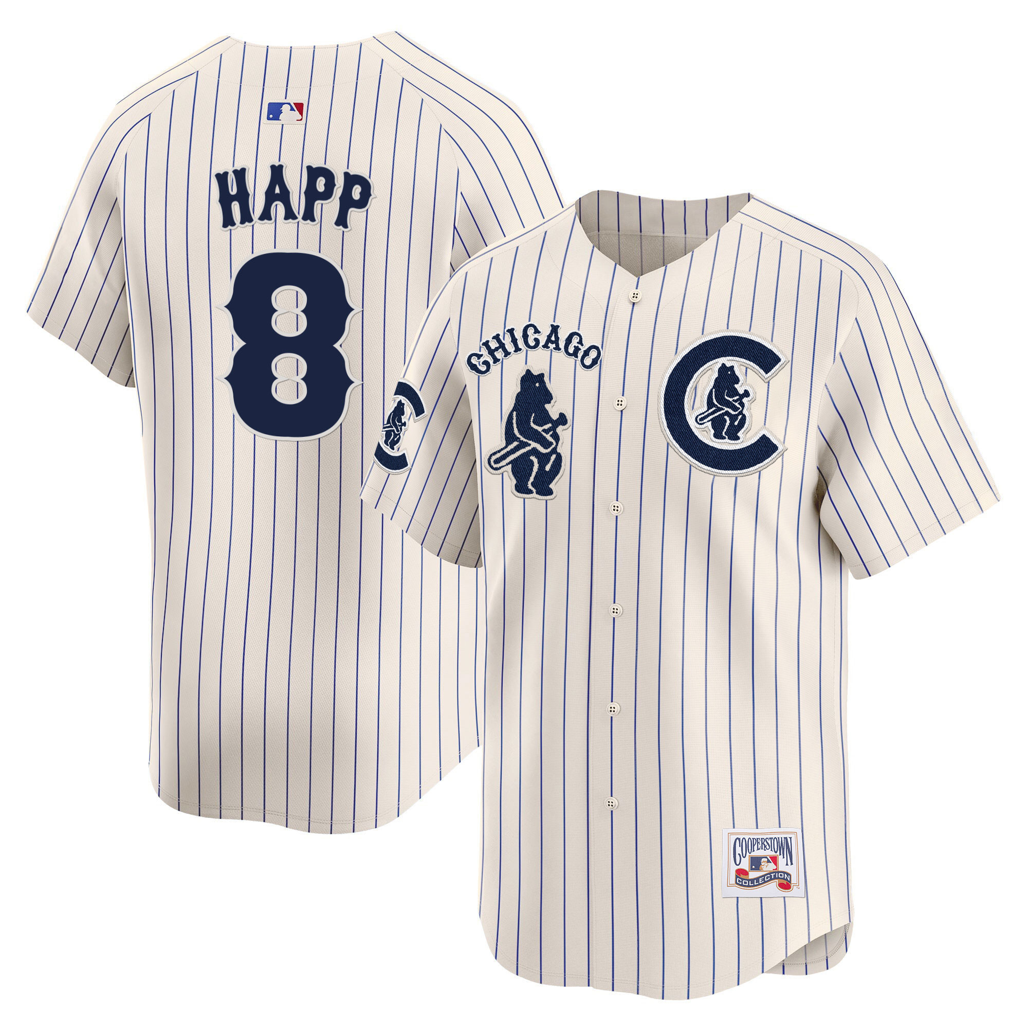 Ian Happ Men's Chicago Cubs Special Vapor Premier Limited V2 Pinstripe Jersey - All Stitched