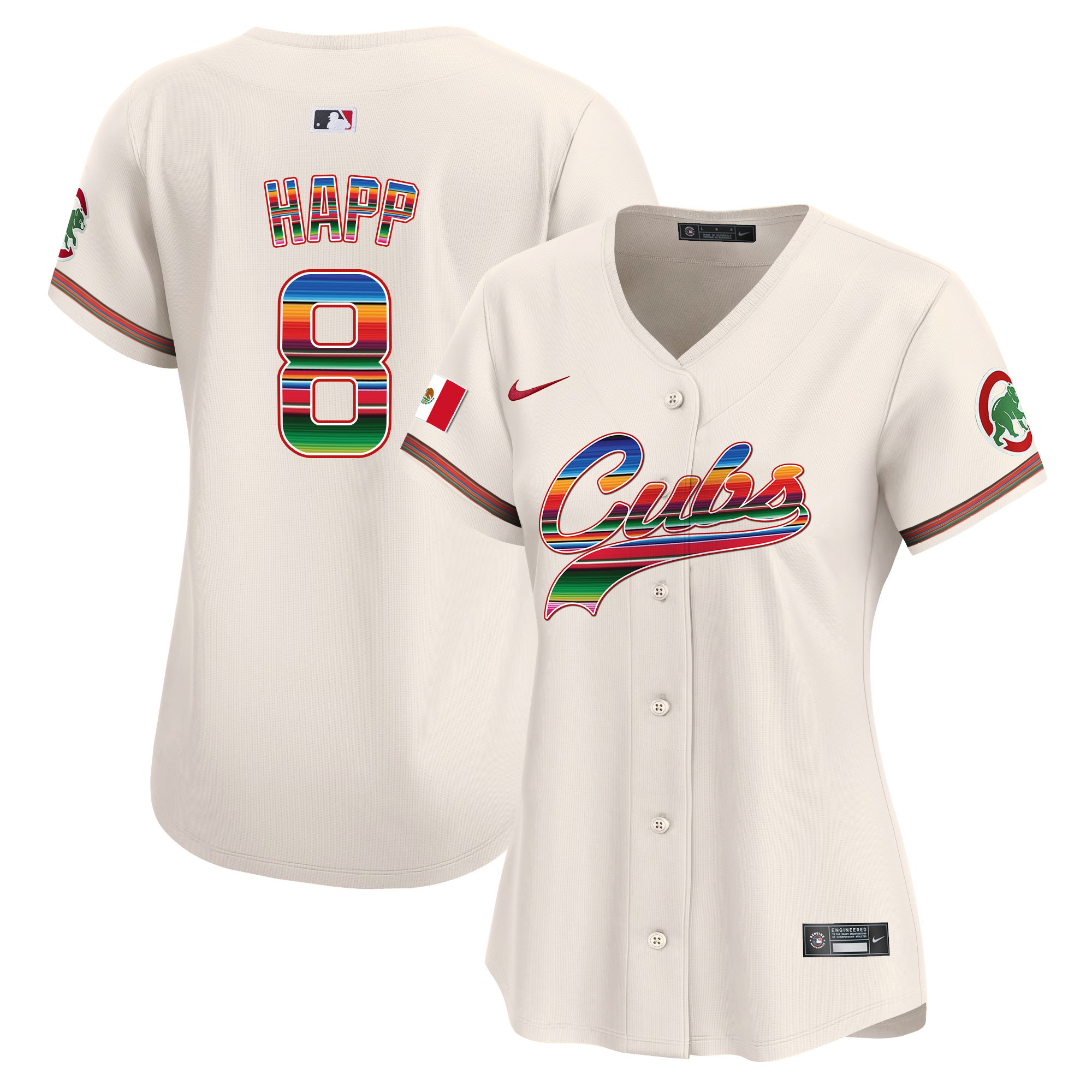 Ian Happ Women's Chicago Cubs Mexico Vapor Premier Limited V2 Cream Jersey - All Stitched