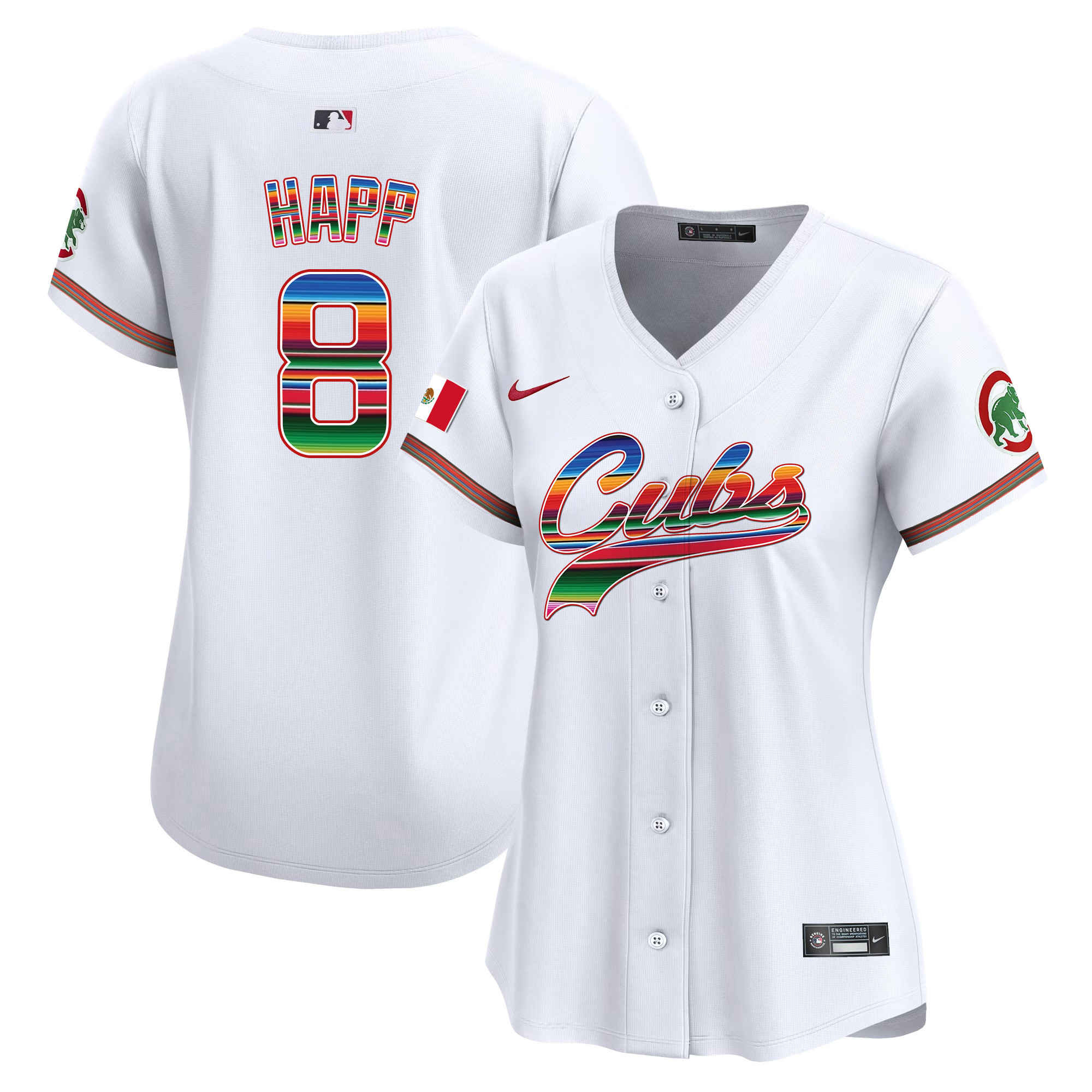 Ian Happ Women's Chicago Cubs Mexico Vapor Premier Limited V2 White Jersey - All Stitched