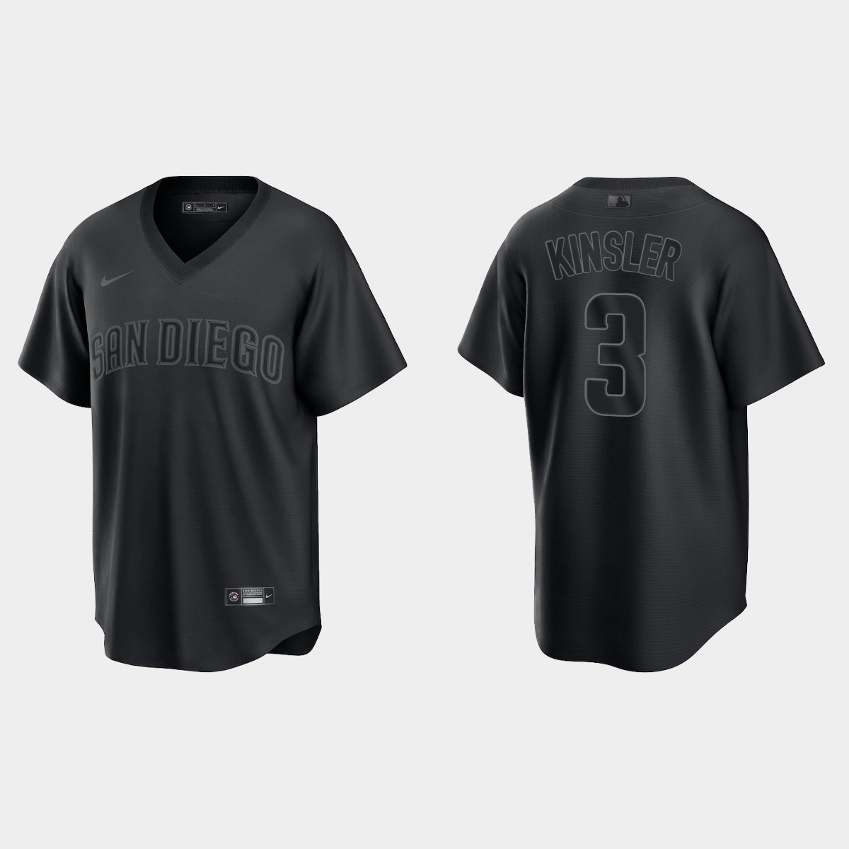 Ian Kinsler San Diego Padres Pitch Black Fashion Jersey - Black