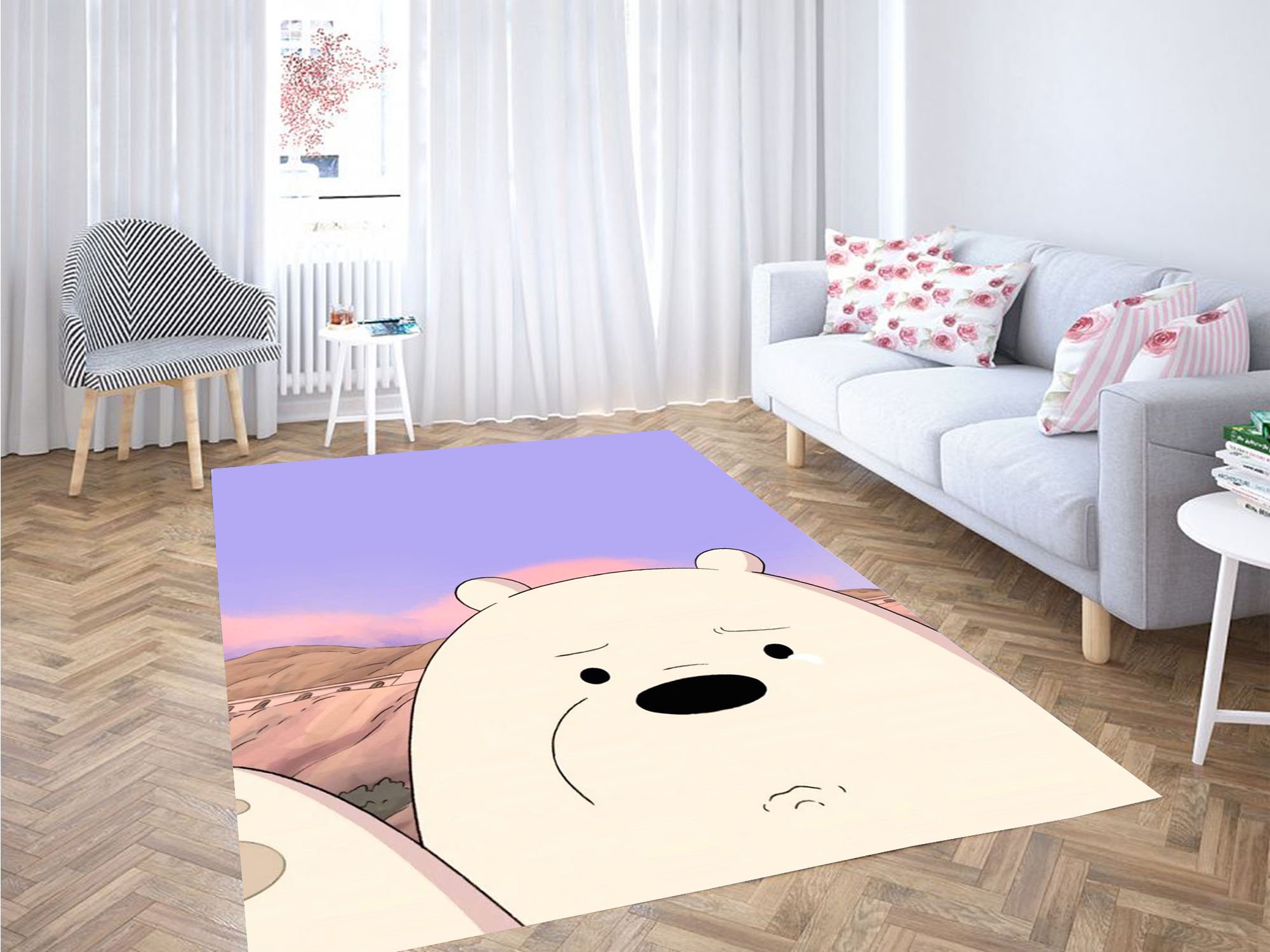 Ice Bear Sad Carpet Rectangle Rug