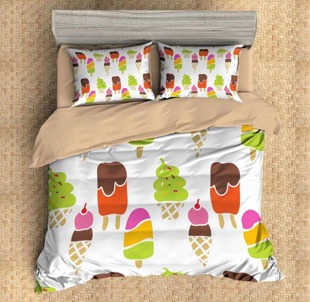 Ice Cream 3D Customized Duvet Cover Bedding Set