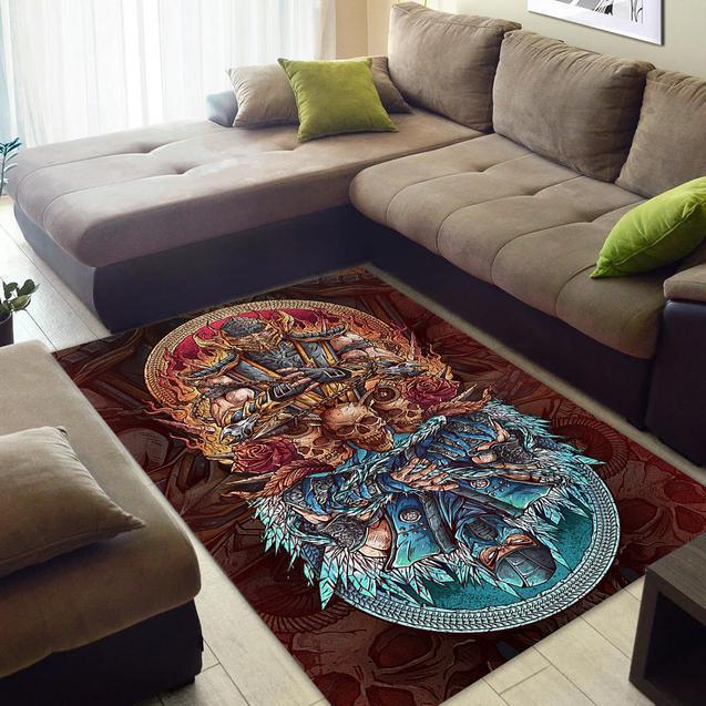 Ice Vs Fire Area Rectangle Rug