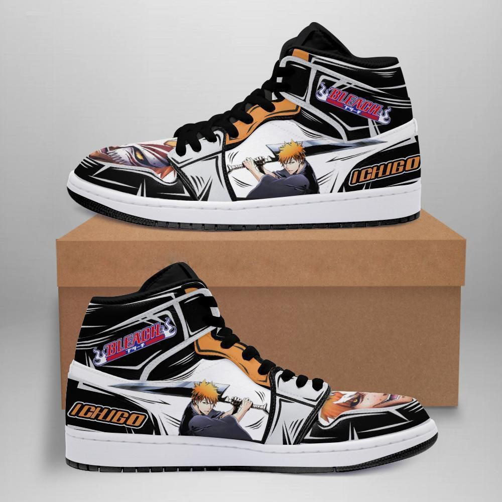 Ichigo Hollow Bleach Anime 1 High Top Air Jordan Sneaker, Air Jordan Hightop
