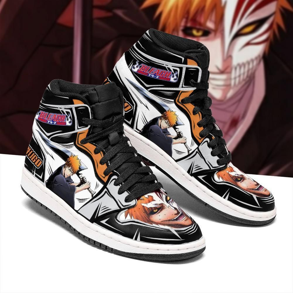 Ichigo Hollow Bleach Anime 1 High Top Air Jordan Sneaker, Air Jordan Hightop