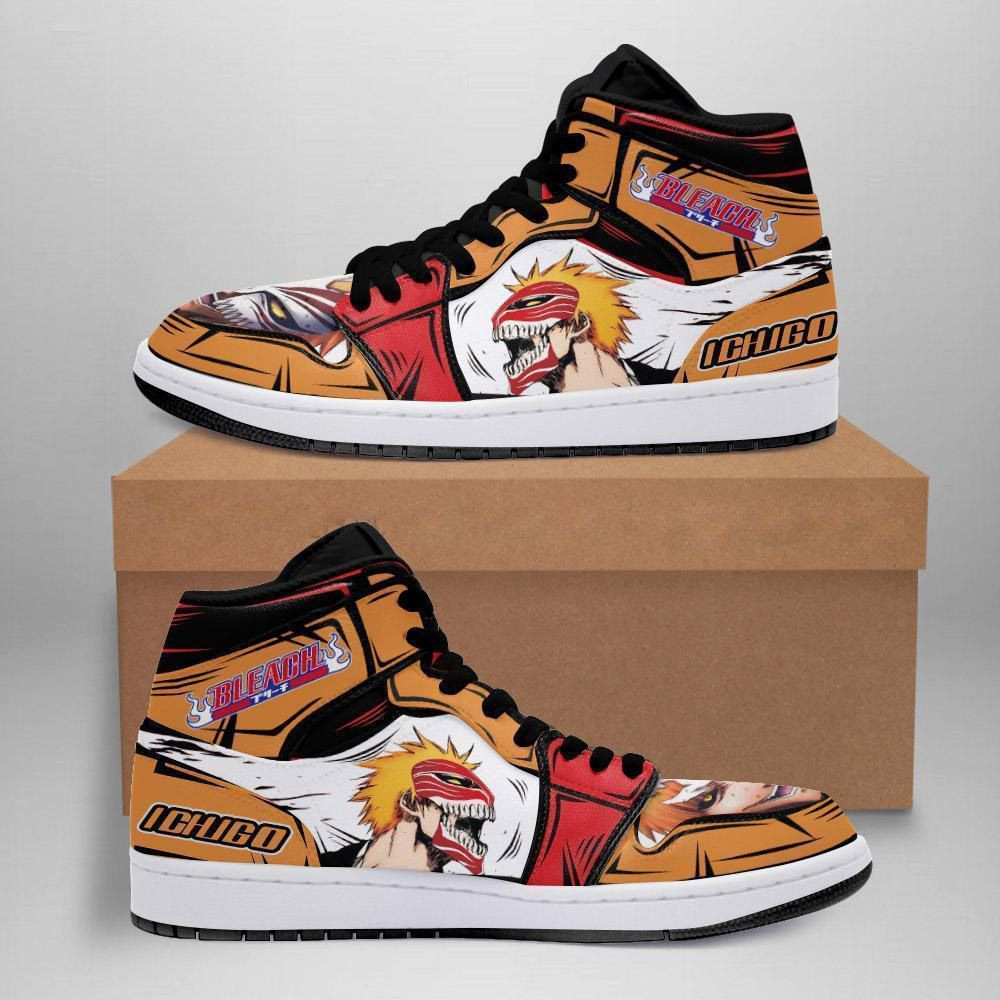 Ichigo Hollow Bleach Anime 2 High Top Air Jordan Sneaker, Air Jordan Hightop