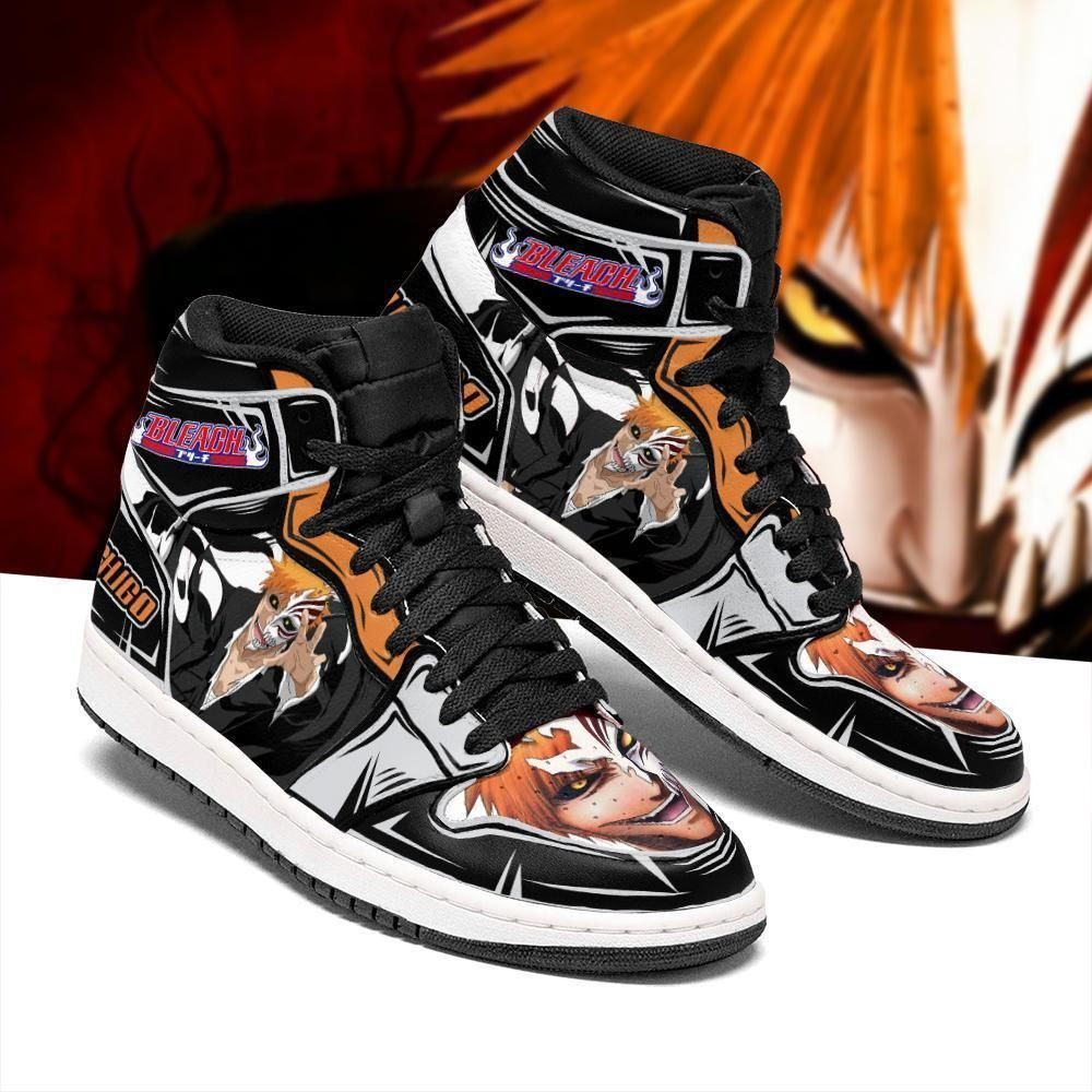 Ichigo Hollow Bleach Anime 3 High Top Air Jordan Sneaker, Air Jordan Hightop