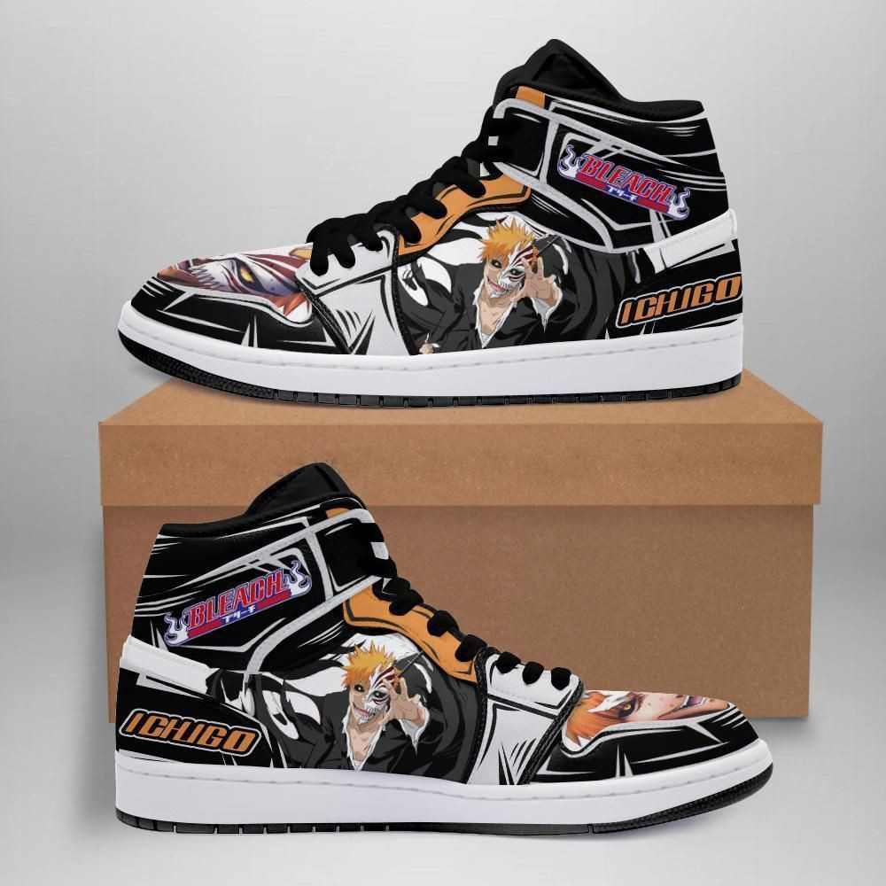 Ichigo Hollow Bleach Anime 3 High Top Air Jordan Sneaker, Air Jordan Hightop