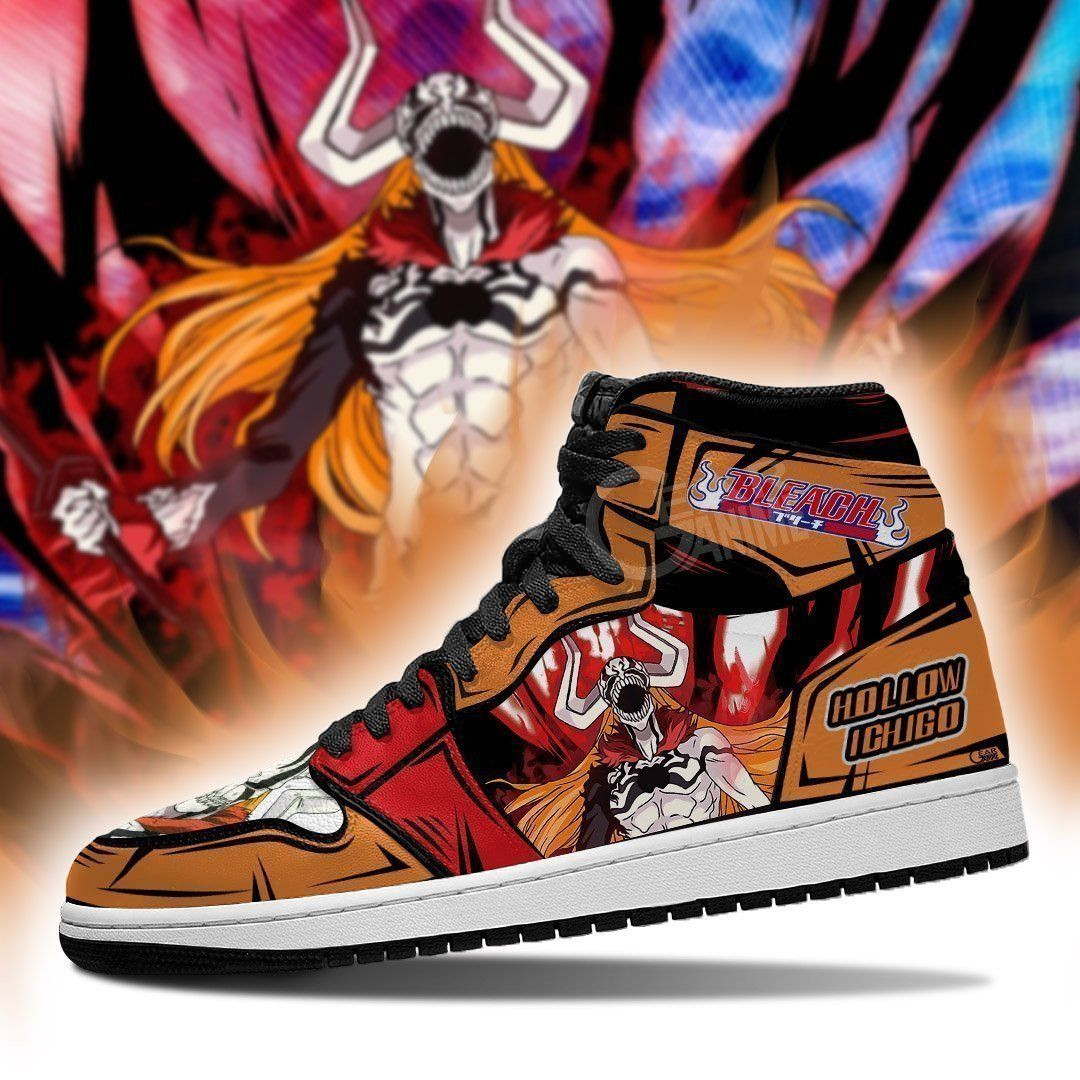 Ichigo Hollow Bleach Anime 4 High Top Air Jordan Sneaker, Air Jordan Hightop