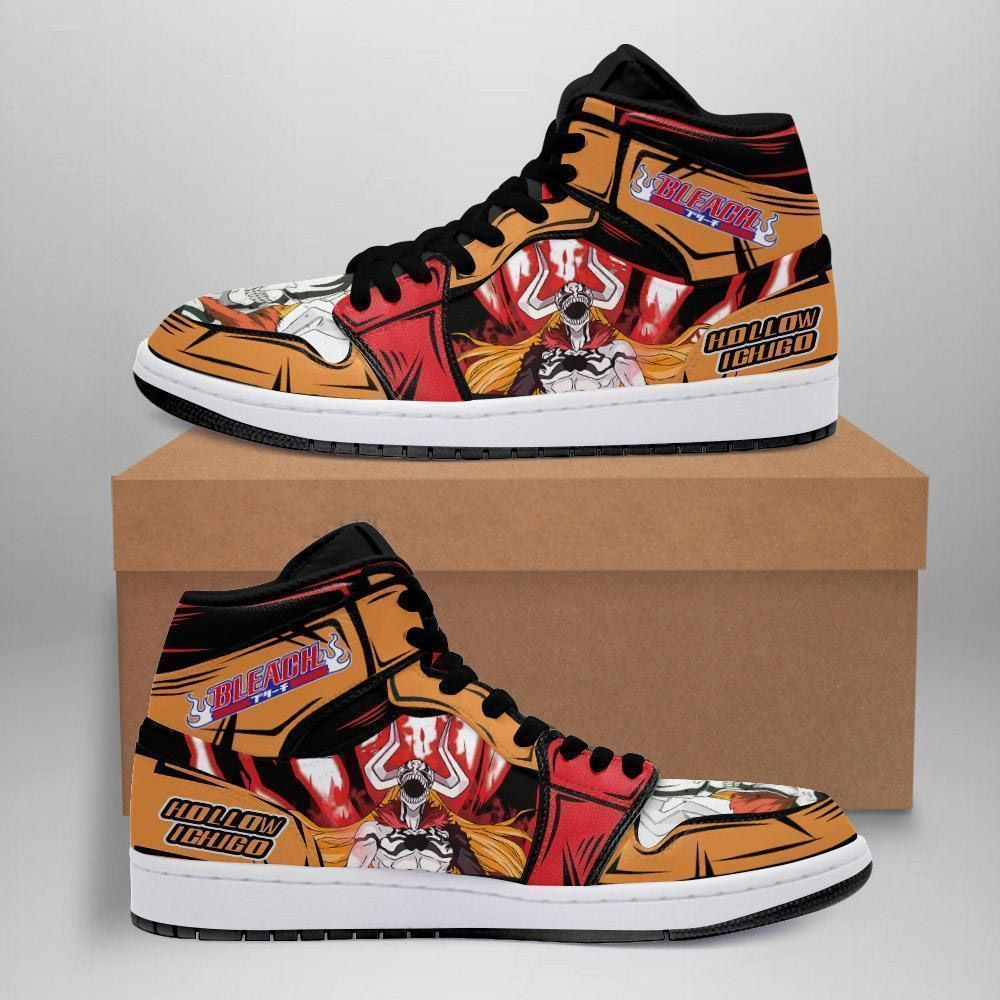 Ichigo Hollow Bleach Anime 4 High Top Air Jordan Sneaker, Air Jordan Hightop