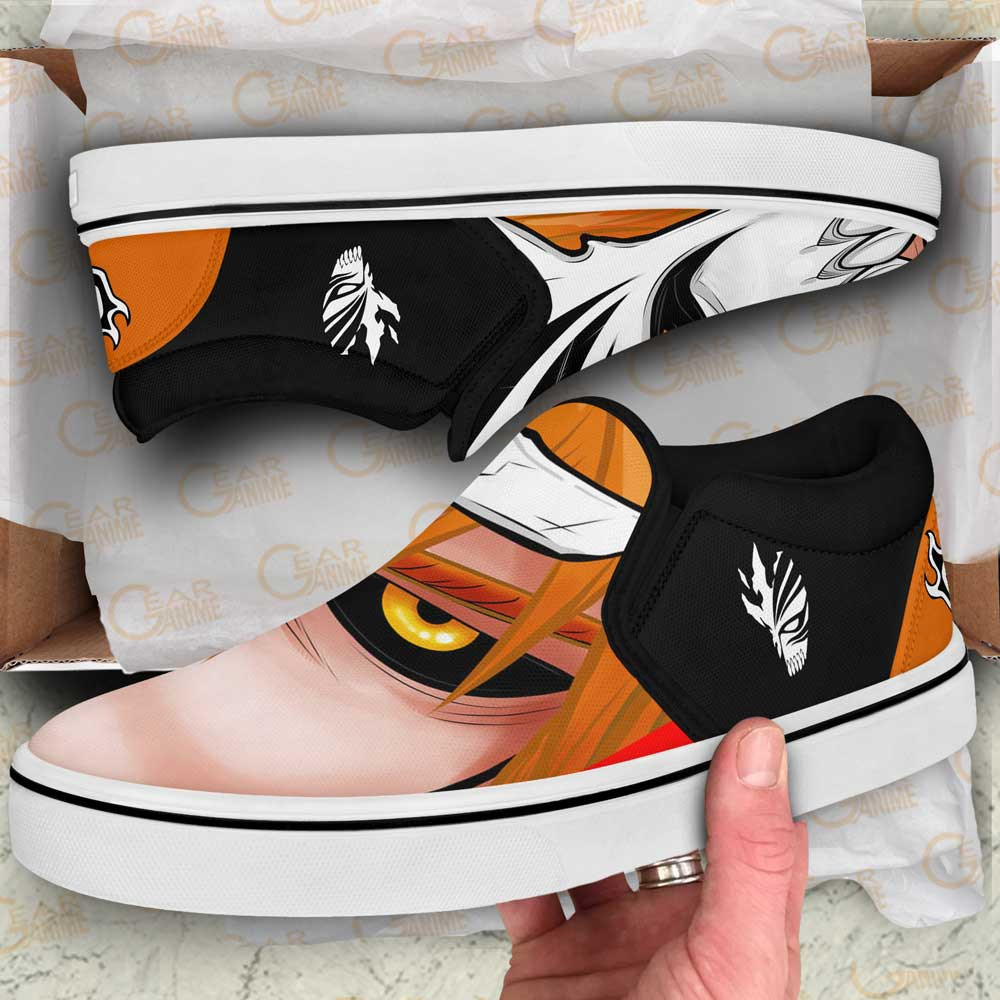 Ichigo Hollow Custom Slip-On Shoes For Bleach Anime Fans