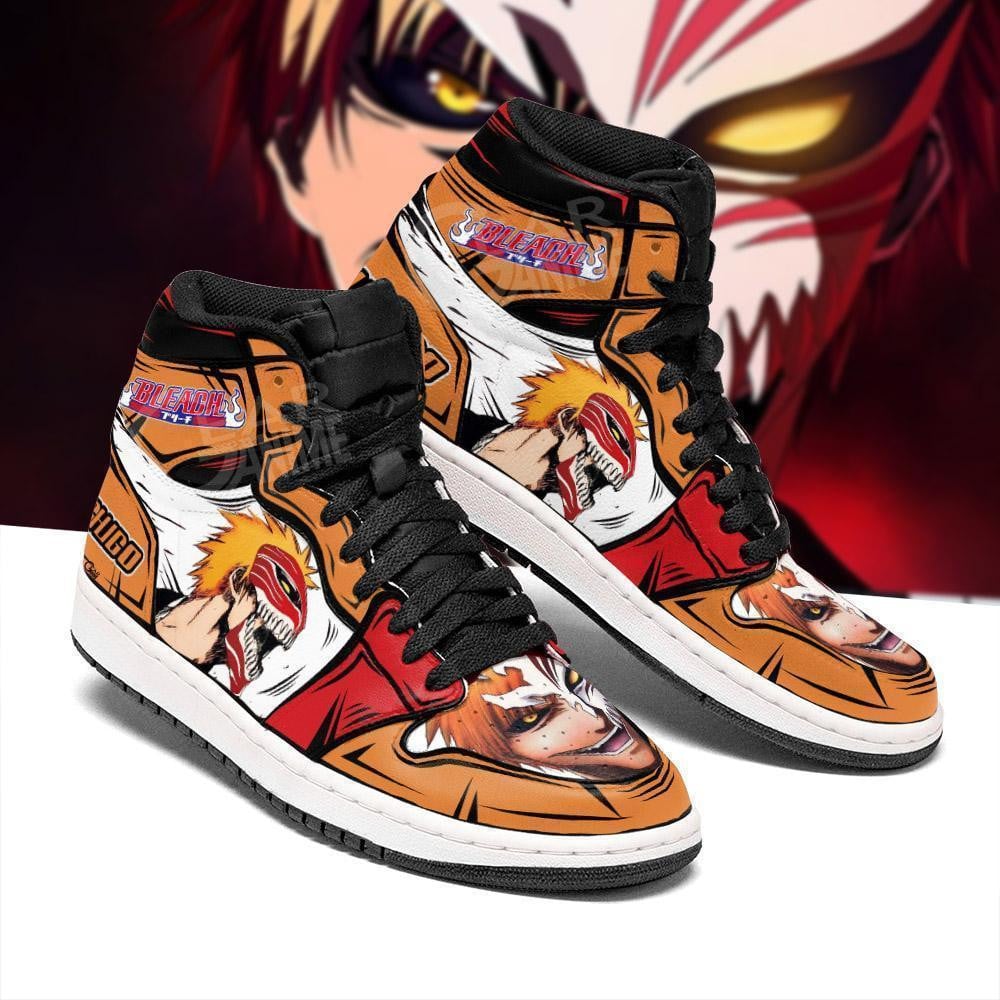 Ichigo Hollow JD1s Sneakers Bleach Anime Shoes Fan Gift Idea, Air Jordan Hightop