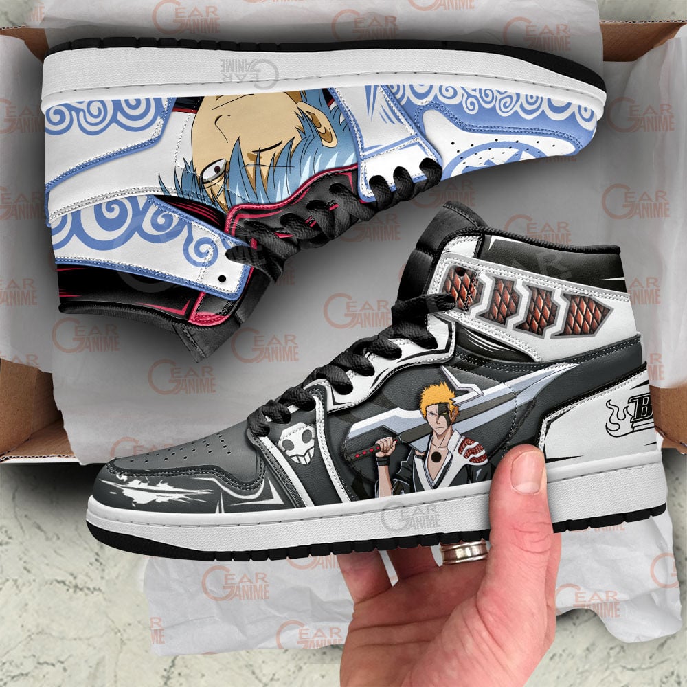 Ichigo Kurosaki and Gintoki Sakata Anime Shoes, Air Jordan Hightop
