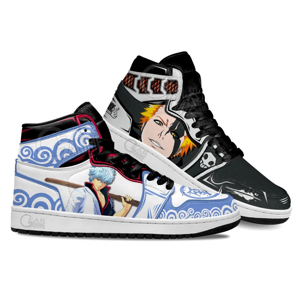 Ichigo Kurosaki and Gintoki Sakata Anime Shoes, Air Jordan Hightop