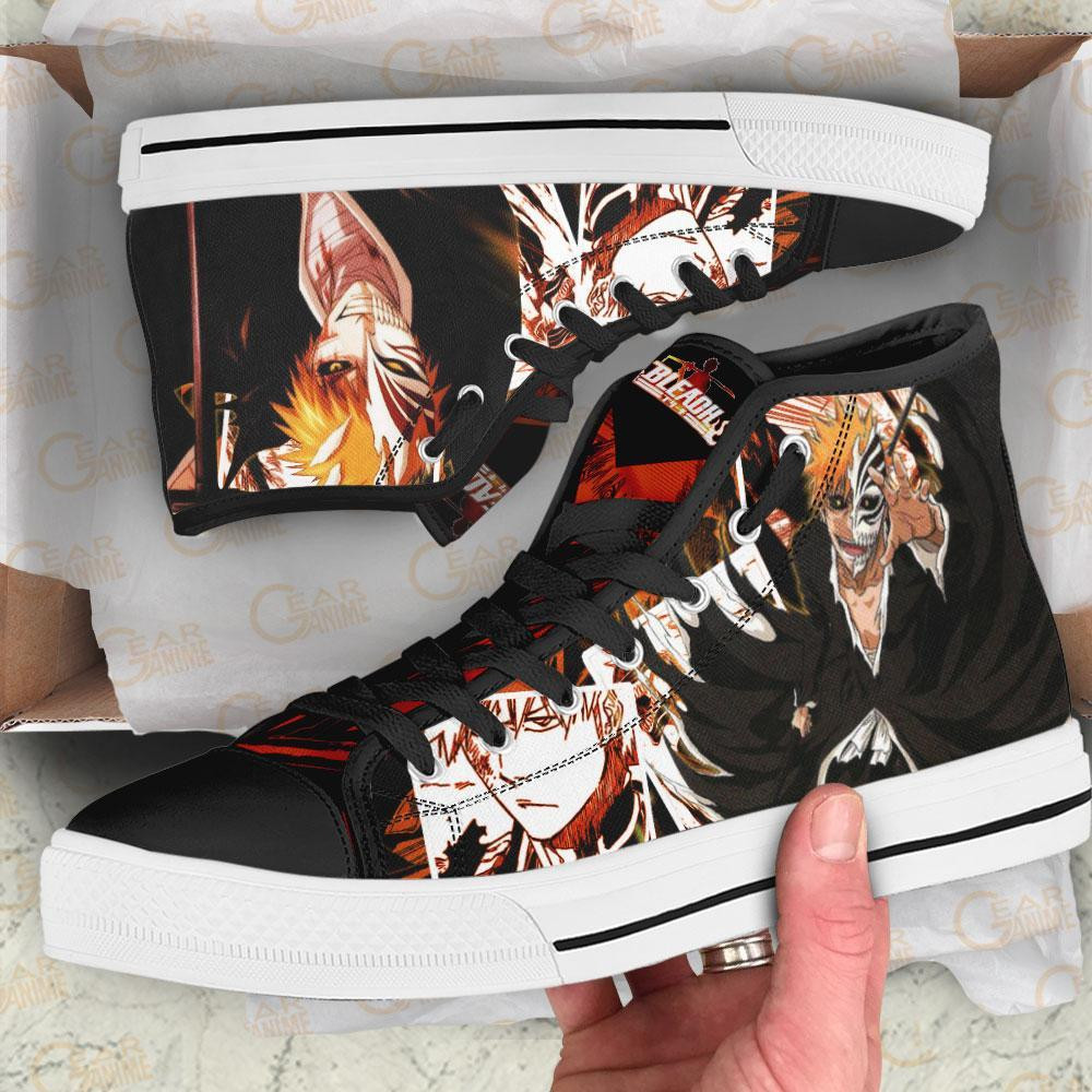 Ichigo Kurosaki Hollow High Top Shoes Custom Bleach Anime Sneakers
