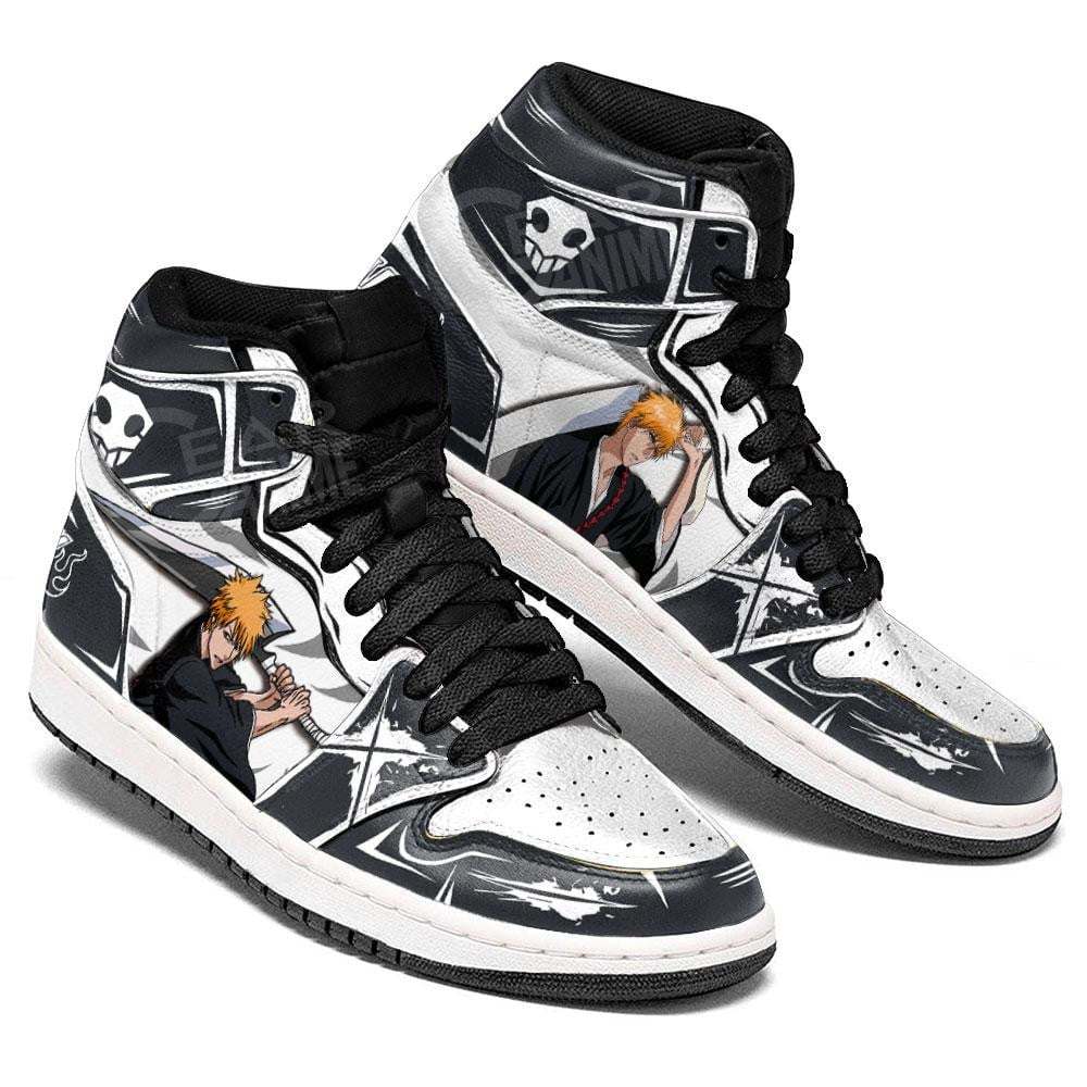 Ichigo Kurosaki JD1s Sneakers Anime Bleach Shoes, Air Jordan Hightop