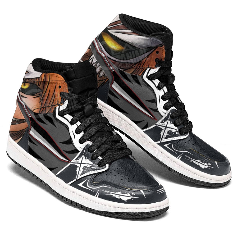 Ichigo Kurosaki JD1s Sneakers Bleach Anime Shoes, Air Jordan Hightop
