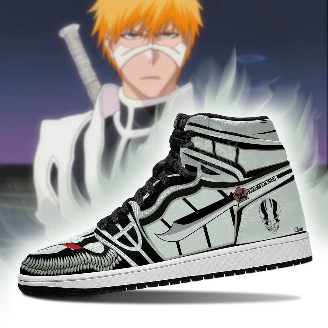 Ichigo Shoes Hollow Fullbringer JD1s Sneakers High Top Bleach Shoes, Air Jordan Hightop