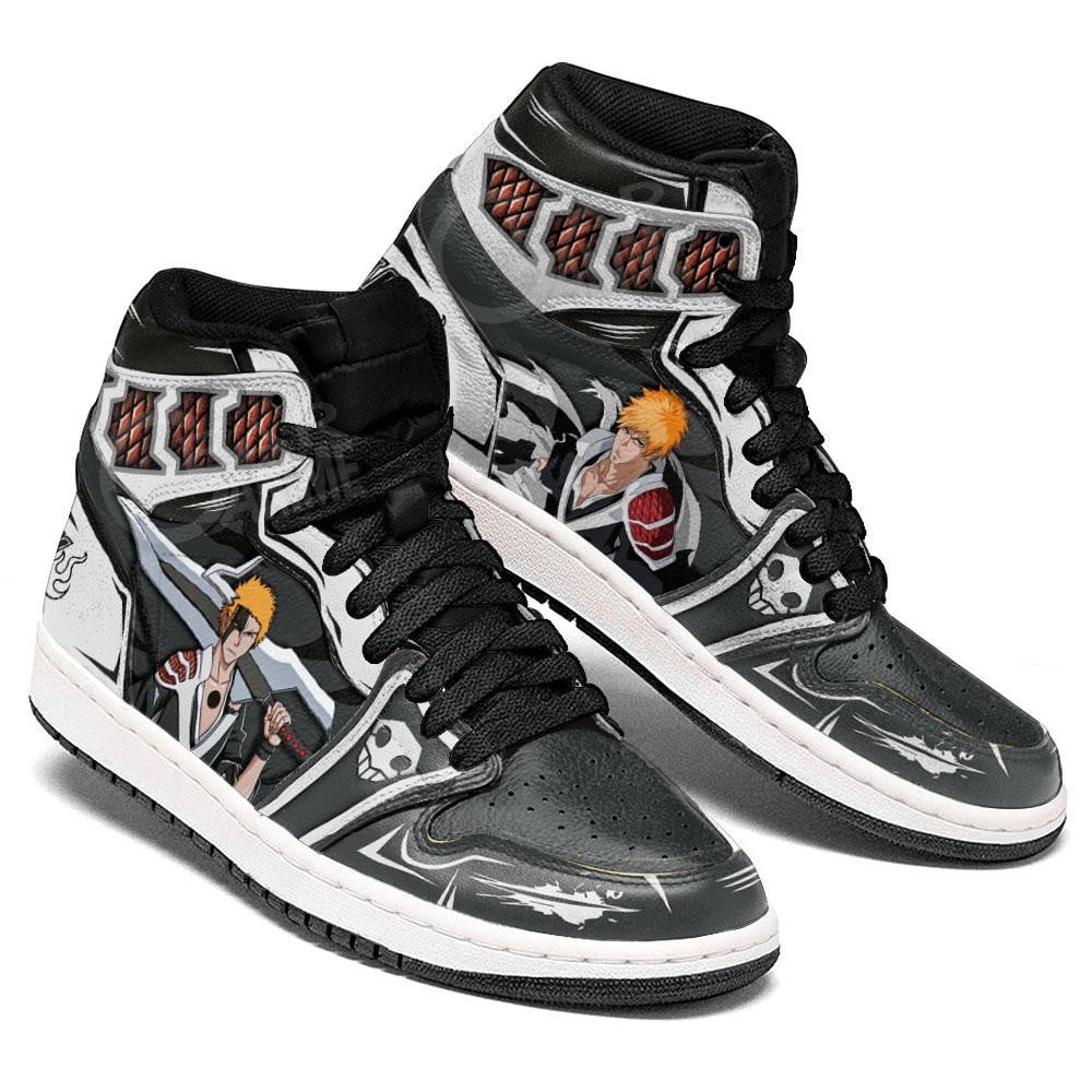 Ichigo True Shikai And Bankai JD1s Sneakers Anime Bleach Shoes, Air Jordan Hightop