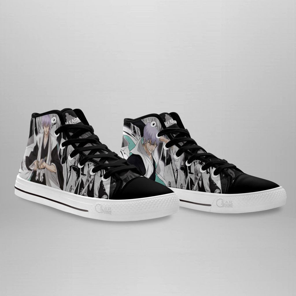 Ichimaru Gin High Top Shoes Custom Bleach Anime Sneakers